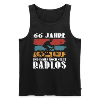 66 Jahre Fahrrad Bike 66 Geburtstag Mountainbike - Männer Premium Bio Tank Top - Schwarz - Vorne - Michal (187cm)