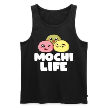 Mochi Indonesian Rice Cake Balls - Men's Premium Organic Tank Top - black - Front - AI Model Male 178 light (178cm)