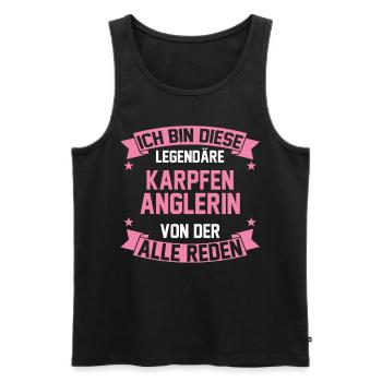 Angeln Angler Anglerin Karpfen - Männer Premium Bio Tank Top - Schwarz - Vorne - Michal (187cm)