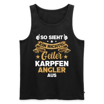 Angeln Karpfen Angler Fischer Karpfenangler - Männer Premium Bio Tank Top - Schwarz - Vorne - Michal (187cm)