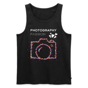 Photographie Photographie Reflex - Débardeur bio Premium Homme - noir - Devant - Michal (187cm)