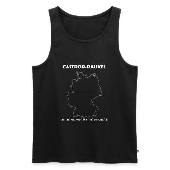 Castrop-Rauxel Karte - Männer Premium Bio Tank Top - Schwarz - Vorne - Michal (187cm)
