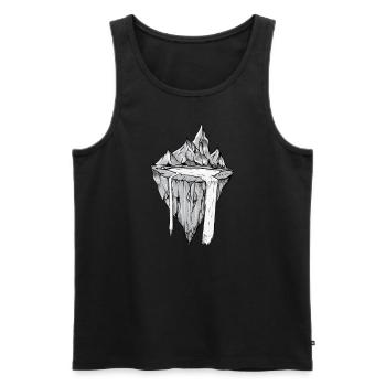 Géologie I Science Croûte terrestre Motif pour - Débardeur bio Premium Homme - noir - Devant - Michal (187cm)