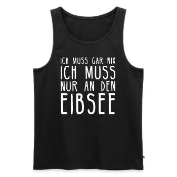 Eibsee I Garmisch-Partenkirchen Zugspitze See in - Männer Premium Bio Tank Top - Schwarz - Vorne - AI Model Male 178 light (178cm)