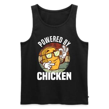 Chicken Diet Breakfast Chicken Nuggets Fan - Men's Premium Organic Tank Top - black - Front - Michal (187cm)