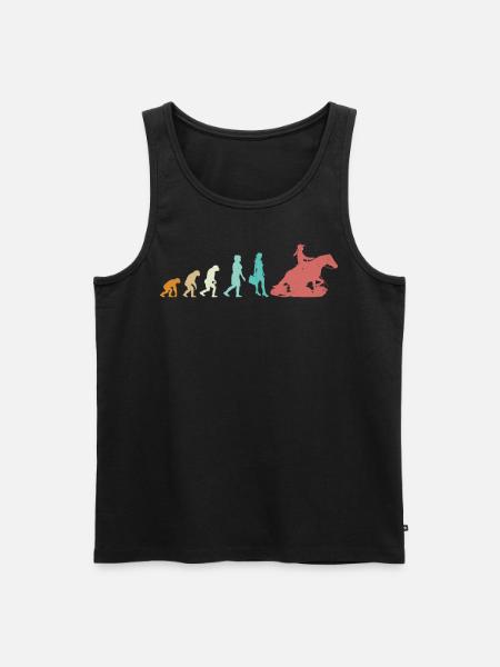 Evolution Sliding Stop | Western Riding - Men's Premium Organic Tank Top - black