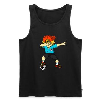 Fußball Junge Fußballer Fußballspieler Kinder - Männer Premium Bio Tank Top - Schwarz - Vorne - Michal (187cm)