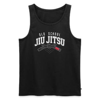 Jiu Jitsu Black Belt Old School - Men's Premium Organic Tank Top - black - Front - Michal (187cm)