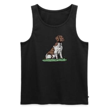 Großer Münsterländer I Vorstehhund Jagdhund Motiv - Männer Premium Bio Tank Top - Schwarz - Vorne - Michal (187cm)
