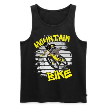 Mountainbiker / MTB Downhill Fahrrad Sprüche Bike - Männer Premium Bio Tank Top - Schwarz - Vorne - AI Model Male 178 light (178cm)