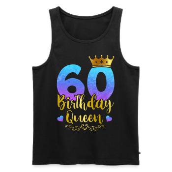Birthday Queen 60th Birthday 60 Years Born - Männer Premium Bio Tank Top - Schwarz - Vorne - Michal (187cm)