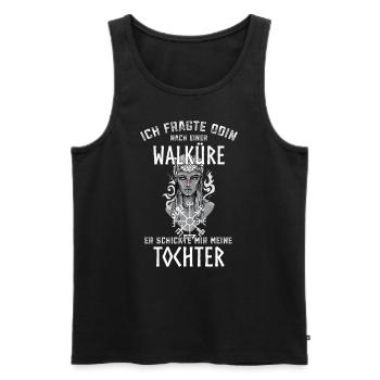Walküre und Tochter I Wikinger Valhalla Motiv für - Männer Premium Bio Tank Top - Schwarz - Vorne - Michal (187cm)