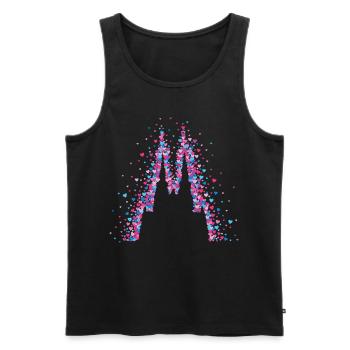 Cologne Cathedral Cologne Carnival Carnival - Men's Premium Organic Tank Top - black - Front - AI Model Male 178 light (178cm)