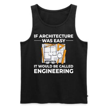 Architecture Designer Engineering House Architect - Men's Premium Organic Tank Top - black - Front - AI Model Male 178 light (178cm)