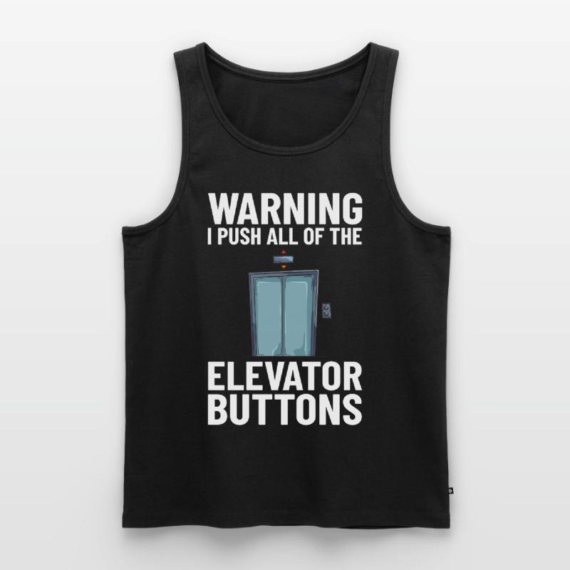 Elevator Elevator System Technician Elevator Lift Men's Premium Organic Tank Top