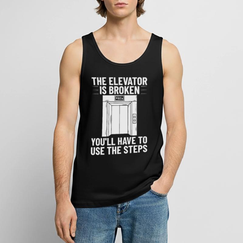 Elevator Elevator System Technician Elevator Lift Men's Premium Organic Tank Top