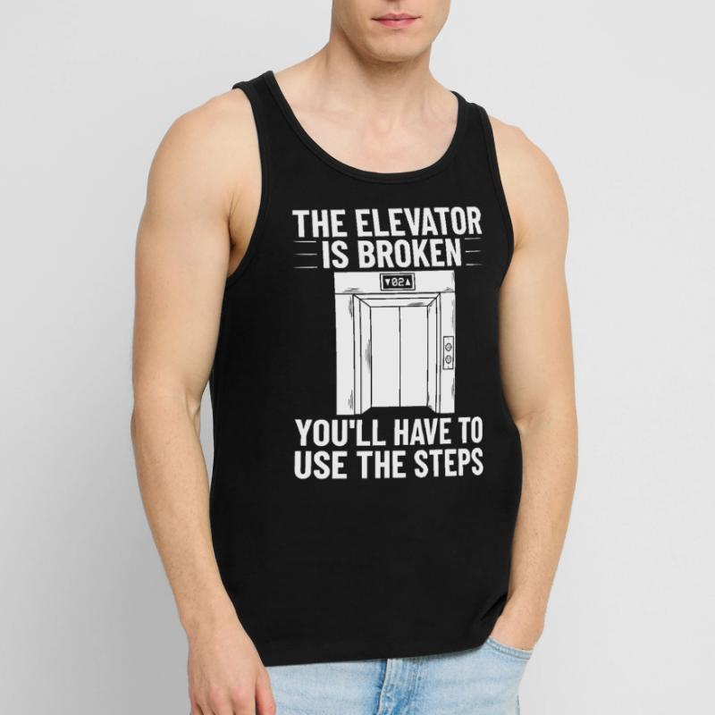 Elevator Elevator System Technician Elevator Lift Men's Premium Organic Tank Top