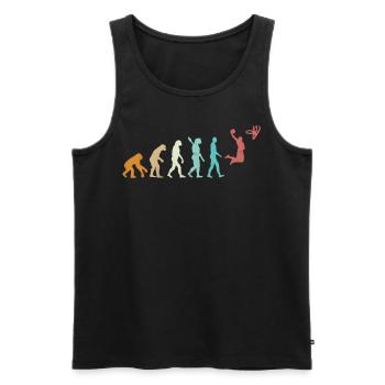 Evolution Of Basketball - Men's Premium Organic Tank Top - black - Front - AI Model Male 178 light (178cm)