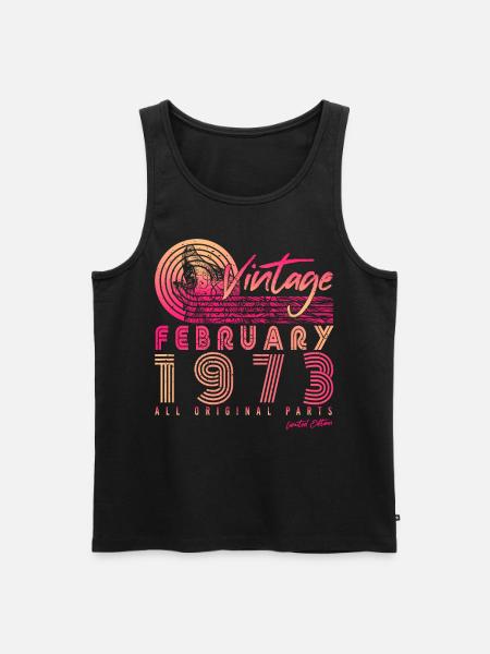 1973 February Limited Retro - Men's Premium Organic Tank Top - black