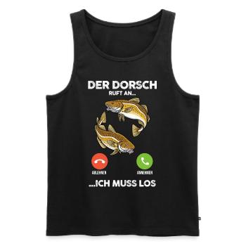 Angeln Angler Dorsch Fischer - Männer Premium Bio Tank Top - Schwarz - Vorne - Michal (187cm)