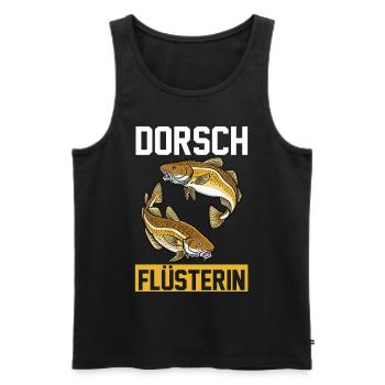 Angeln Anglerin Dorsch Fischer - Männer Premium Bio Tank Top - Schwarz - Vorne - Michal (187cm)