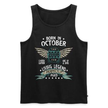 Legends Born in October 2006 - Männer Premium Bio Tank Top - Schwarz - Vorne - Michal (187cm)