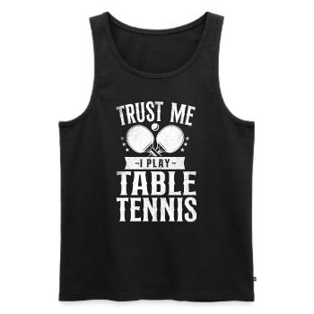 Ping Pong Table Tennis Vintage - Débardeur bio Premium Homme - noir - Devant - Michal (187cm)