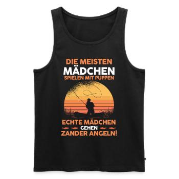 Angeln Anglerun Zander Fischer - Männer Premium Bio Tank Top - Schwarz - Vorne - Michal (187cm)