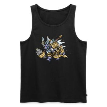 Minotaurus I Fabelwesen altes Griechenland Motiv - Männer Premium Bio Tank Top - Schwarz - Vorne - AI Model Male 178 light (178cm)