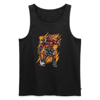 Minotaur I Mythical creature ancient Greece motif - Men's Premium Organic Tank Top - black - Front - AI Model Male 178 light (178cm)