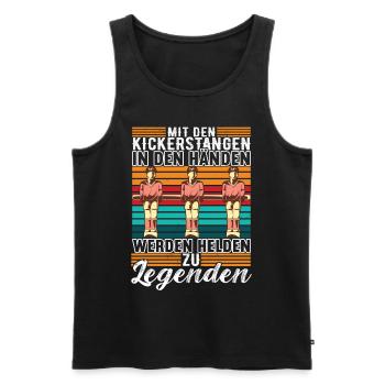 Tischfußball Tischkicker - Männer Premium Bio Tank Top - Schwarz - Vorne - Michal (187cm)