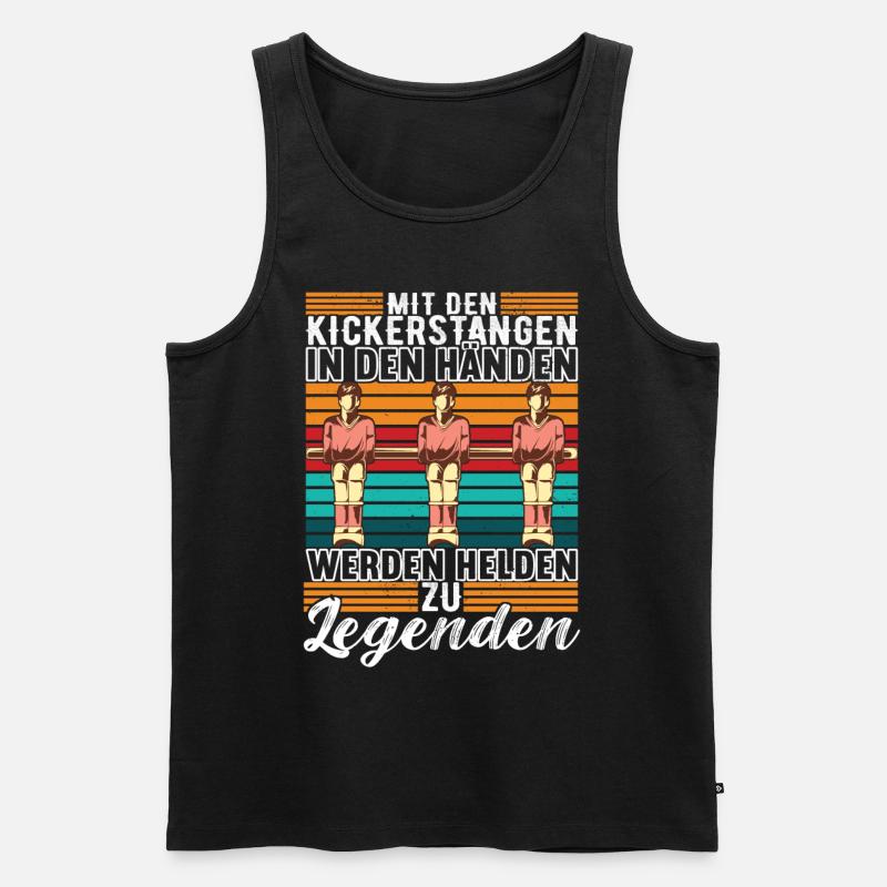 Tischfußball Tischkicker - Männer Premium Bio Tank Top - Schwarz