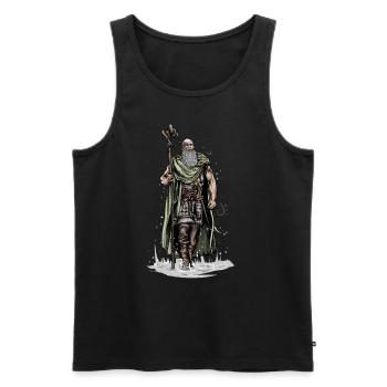 Druid I Celts & Vikings Norse motif for - Men's Premium Organic Tank Top - black - Front - Michal (187cm)