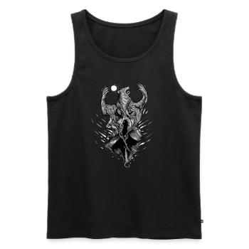 Druid I Celts & Vikings Norse motif for - Men's Premium Organic Tank Top - black - Front - Michal (187cm)