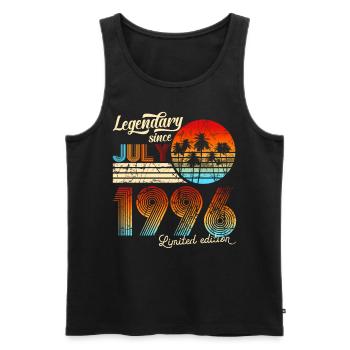 Birthday Legendary Since July 1995 Gift - Männer Premium Bio Tank Top - Schwarz - Vorne - Michal (187cm)
