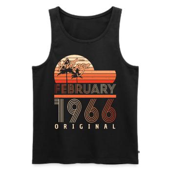 1966 Februar Original Retro - Männer Premium Bio Tank Top - Schwarz - Vorne - Michal (187cm)