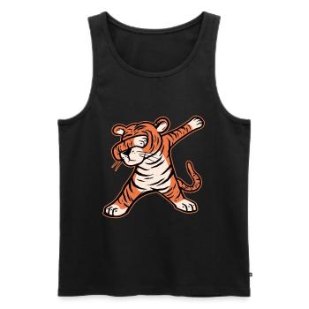 2022 Year Of the Tiger Happy New Dab - Men's Premium Organic Tank Top - black - Front - Michal (187cm)