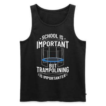 Trampoline Trampoline gymnastics Trampoline jumping - Men's Premium Organic Tank Top - black - Front - AI Model Male 178 light (178cm)