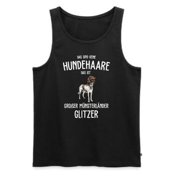 Großer Münsterländer I Hundehaar Jagdhund Motiv - Männer Premium Bio Tank Top - Schwarz - Vorne - Michal (187cm)