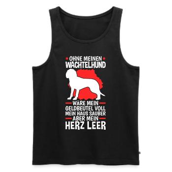 Ohne meinen Wachtelhund Deutscher Wachtel - Männer Premium Bio Tank Top - Schwarz - Vorne - Michal (187cm)