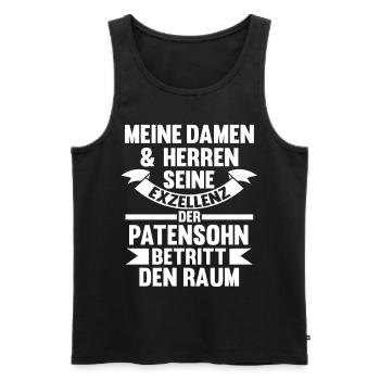 Taufe Patensohn - Männer Premium Bio Tank Top - Schwarz - Vorne - Michal (187cm)