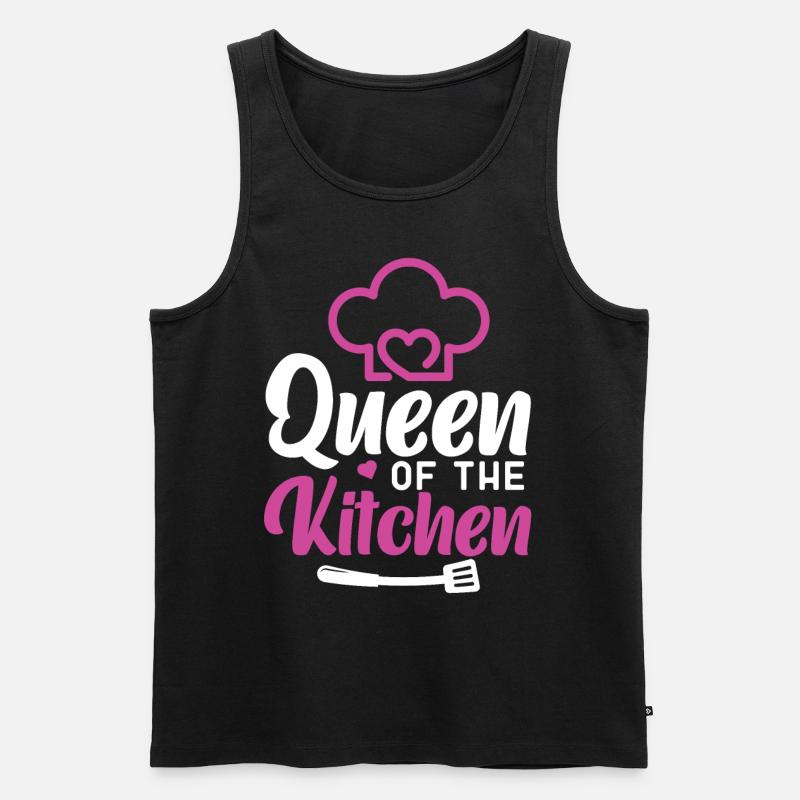 Cooking Cook Queen Kitchen Chef - Männer Premium Bio Tank Top - Schwarz