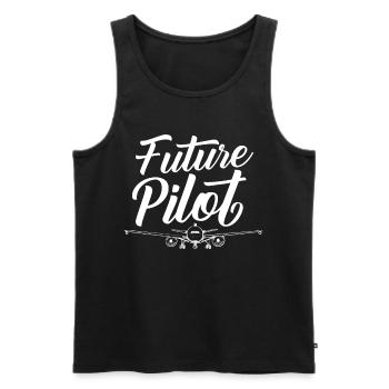 Future Pilot Pilot - Men's Premium Organic Tank Top - black - Front - AI Model Male 178 light (178cm)