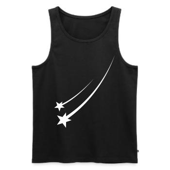 Étoile filante - Débardeur bio Premium Homme - noir - Devant - AI Model Male 178 light (178cm)