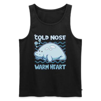 Cold Nose Warm Heart Manatee Seekuh - Men's Premium Organic Tank Top - black - Front - AI Model Male 178 light (178cm)