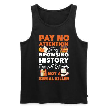 Writing Book Novel Writer & - Männer Premium Bio Tank Top - Schwarz - Vorne - Michal (187cm)
