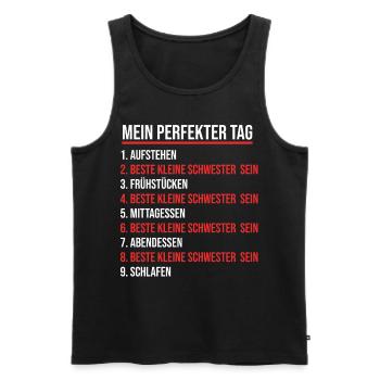 Schwestern Geschwister Schwester - Männer Premium Bio Tank Top - Schwarz - Vorne - Michal (187cm)