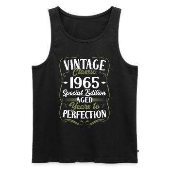 Born 1965 Vintage Birthday Retro - Men's Premium Organic Tank Top - black - Front - Michal (187cm)