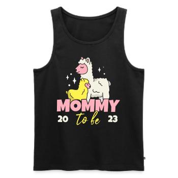 Maman sera mère enceinte 2023 - Débardeur bio Premium Homme - noir - Devant - Michal (187cm)