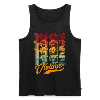 Vintage 1992 92 Birthday Retro Vintage Gift - Men's Premium Organic Tank Top - black - Front - Michal (187cm)